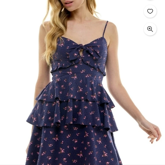 City Studio Dresses & Skirts - City Studio Navy Smocked Dress